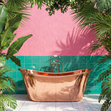 Luxury Handmade Copper Slipper Bath Tub - 100% Natural Brass Bathtub