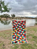 Vintage Moroccan Boucherouite Rug, Handmade Berber Carpet, Boho Area Rug, 5.5ft X 2.9ft, One of a Kind Moroccan Rug, Tribal Home Decor