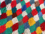 Vintage Moroccan Boucherouite Rug, Handmade Berber Carpet, Boho Area Rug, 5.5ft X 2.9ft, One of a Kind Moroccan Rug, Tribal Home Decor