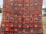 Vintage Boujad Rug, Handmade Wool Berber Carpet, Boho Tribal Area Rug, 9.9ft X 4.9ft