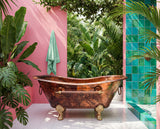 Luxury Handmade Copper Slipper Bath Tub - 100% Natural Brass Bathtub