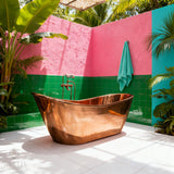 Luxury Handmade Copper Slipper Bath Tub - 100% Natural Brass Bathtub