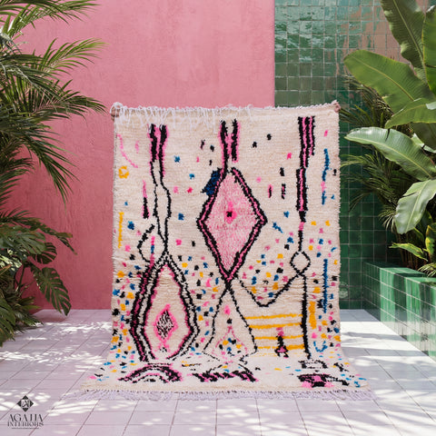 Beni Ourain Rug - Handmade Berber Carpet | Natural Sheep Wool, Custom Size