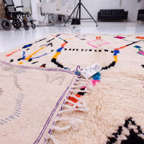 Beni Ouarain Style Handmade Rug | Berber Wool Moroccan Carpet