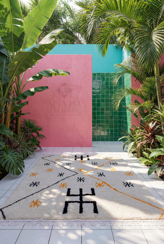 Custom rug, Beni ourain rug, Handmade Berber carpet