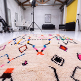 Beni Ouarain Style Handmade Rug | Berber Wool Moroccan Carpet