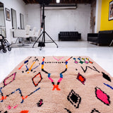 Beni Ouarain Style Handmade Rug | Berber Wool Moroccan Carpet