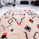 Beni Ouarain Style Handmade Rug | Berber Wool Moroccan Carpet