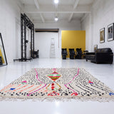 Moroccan Rug – Handwoven Wool Azilal Berber Area Rug, Contemporary Scandinavian Style