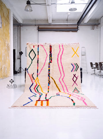 Handwoven Moroccan Berber Rug - Beni Ourain Style – Custom Sizes – Free Worldwide Shipping