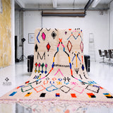 Beni Ouarain Style Handmade Rug | Berber Wool Moroccan Carpet